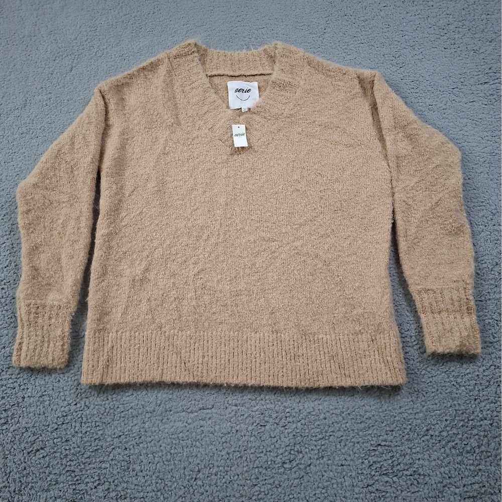 NEW Aerie Wool Blend Oversized Pullover Women's Sweater - Size XS Cozy Knit
